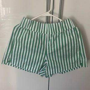 AYR Green Striped Staycation Shorts Size Small